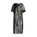 Ange Print Viscose And Silk Dress