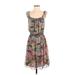 Old Navy Casual Dress: Brown Floral Motif Dresses - Women's Size Medium