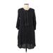 Zara Basic Casual Dress Crew Neck 3/4 sleeves: Black Dresses - New - Women's Size Medium