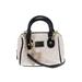 Betsey Johnson Leather Satchel: White Color Block Bags