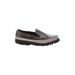 Donald J Pliner Flats: Loafers Platform Casual Gray Shoes - Women's Size 9 1/2 - Almond Toe