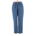 Croft & Barrow Casual Pants - High Rise Straight Leg Boyfriend: Blue Bottoms - Women's Size 1X