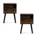 George Oliver Stiltner Nightstand Wood in Black/Brown | 23.5 H x 15.75 W x 11.75 D in | Wayfair 4AA2D1960CAA4BA5A88F1842C6725B62