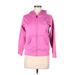 Nike Zip Up Hoodie: Pink Print Tops - Women's Size Medium