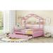 Mercer41 Amillya House Beds Storage Bed in Pink | 70.9 H x 57.8 W x 77.6 D in | Wayfair D5F7186BA4FE406DA0CE39D65813A625