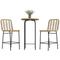 Ensemble de bar de jardin 2 places 3 pcs style colonial