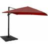 Mendler - Ombrellone parasole decentrato HWC-A96 3x4m bordeaux con base - red