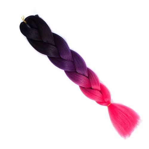 Häkelhaare Jumbo Box Zöpfe Schatten Synthetische Haare 24 Zoll Geflochtenes Haar 6St 3 Stück 1pc Image