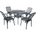 Timeless Beauty- Stylish Cast Aluminium Bistro Set in Black