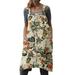 Women Pinafore Square Apron Garden Work Pinafore Dress for ladies Elegant casual Clothes S