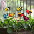 Wall Decor 30Pcs Stakes Outdoor Yard Planter Flower Pot Bed Garden Decor Butterfl Clearance