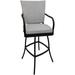 Outdoor or Indoor Extra Tall Bar Stool 34 Ofir - White Linen - Black