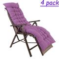 4 Pieces Chair Cushion Tufted Soft Outdoor Rocking Seat Deck Chaise Pad W/ Ties