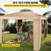 SKYSHALO 10x10ft Outdoor Canopy Canopy Gazebo Starter Kit with Four Sandbags Ground Pegs Netting Waterproof 150D Coated Polyester Fabric