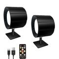1/2 pz luce per quadri luci a parete a led con telecomando, lampada con sensore a forma di disco ricaricabile a batteria, luce cordless magnetica dimmerabile tricolore con rotazione a 360° per comodino della camera da letto