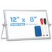 ARCOBIS Small Desktop Dry Erase Board 12 X 8 Portable Magnetic Double Sided Whiteboard Easel for Kids to Do White Board for Office Home School