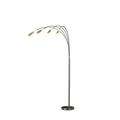 Metal Arc Lamp with 4 Integrated LED Bulb Silver