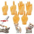 Mini Hands for Cats Cat Mini Hands Tiny Hands Finger Puppets Flat Hand Style Little Hand Finger Puppets Miniature Small Hands Realistic Design Mini Prank Hand Gag Performance Party Favors (6PCS-B)