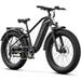 SISIGAD Electric Bike for Adults 26 x 4 Fat Tire Electric Commuter Bike 750W Mountain Bike with Adjustable Seat and Digital Display Gray