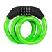 Bicycle lock Mountain bike anti-theft lock Bicycle four-digit password lock mountain bike color wire lock security anti-theft