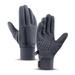 Winter Gloves Man Sports Bike Snow Bicycle Gloves Touchscreen Windstop Silicone Cycling Gloves Black Waterproof Bike Gloves grey XL