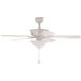 Hampton Bay 37845 Wellston II 44 in. LED Matte White Ceiling Fan with Light Kit