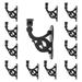 Handrail Bracket 4.5 H X 3.2 Proj. Black Wrought Iron Handrail Brackets For Indoor Stairs With Mounting Hardware Pack Of 12