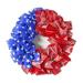Home Decor Clearance! Flower Wreath Front Door Independence Day Decoration American Flag Wreath Decoration Hanging on Home Walls Flower Wreath Porch Holiday Decoration Supplies Home Gifts