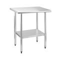 durable Hally Stainless Steel Table for Prep & Work 24 x 36 Inches NSF Commercial Heavy Duty Table with Undershelf and Galvanized Legs for Restaurant Home and Hotel