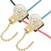 Ceilin g Fan Switch ZE-110 Zing Ear Ceiling Fan Light Switch 3 Way 3-Wire Replacement Pull Chain Switch Compatible with Hunter Ceiling Fan 2PCS