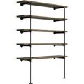 (77 Tall 14 Deep 2pcs) Industrial Retro Wall Mount Iron Pipe Shelf DIY Open Bookshelf Hung Bracket Home Improvement Kitchen Shelves Tool Utility Shelves Office Shelves Pipe Shelving