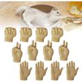 Mini Hands for Cats 2024 Cat Tiny Human Hands Finger Puppets Tiny Finger Hands Crossed for Cats Massage 6PCS Pet Funny Fingers Funny Cat Finger Cat Universal Interactive Toy (12 PCS)
