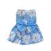 Brother Teddy Dog Dress Harness Dog Dress Bowknot Harness Leash Set Floral Princess Dog Harness Dress Dog Dress Harness Vest with Leash Pet Doggy Outfits for Outdoor Walking Light Blue M