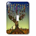 Tree Of Life Menorah Rosh Hashanah Chanukah Art Print single toggle switch lsp-51450-1