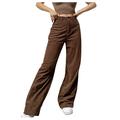Sweatpants for Golf Athletic Lounge Travel Work Casual Pants for Women Leg Womenâ€™s Waisted Trousers Pants Wide Baggy Mid Solid Straight Casual Women s Jeans Women s Clearance Pants