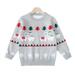 Uuszgmr Sweater For Boys Girls Child Toddler Baby Unisex Cotton Knit Sweater Winter Autumn Spring Christmas Print Long Sleeve Top Pullover Sweater Clothes Soft Skin Comfortable Wear