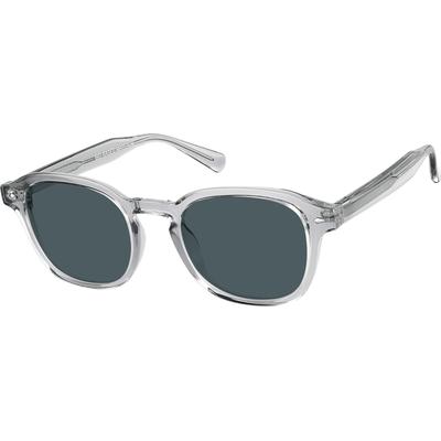 Zenni Square Rx Sunglasses Gray Bio-Based Full Rim Frame
