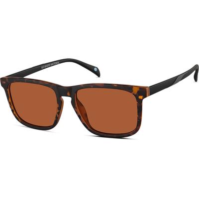 Zenni Square Rx Sunglasses Tortoiseshell Bio-Based Full Rim Frame