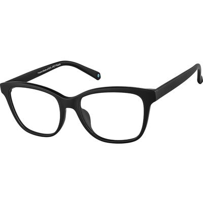 Zenni Square Prescription Glasses Black Eco Full Rim Frame