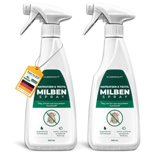 Milbenspray für Matratzen & Textil - Milben im Bett vertreiben: 2 x 500 ml Image