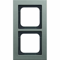Busch-Jaeger Rahmen, 2f, platin, matt, Metall, geeignet für Geräteeinbaukanal, geeignet für Unterputz-Installation, Aluminium Image