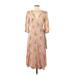 Madewell Casual Dress - Wrap: Pink Floral Motif Dresses - Women's Size Small