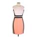 Calvin Klein Casual Dress - Sheath: Orange Color Block Dresses - New - Women's Size 12 Petite