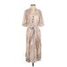 Ann Taylor Casual Dress: Tan Leopard Print Dresses - New - Women's Size Small Petite