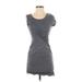 BCBGMAXAZRIA Casual Dress - Mini: Gray Marled Dresses - Women's Size 2X-Small