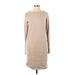 Lafayette 148 New York Casual Dress - Sweater Dress: Tan Dresses - Women's Size Small
