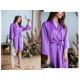 Purple Lavender Boho Silk Robe, Soft Palette Robes For Bridesmaids, Set Of Robes, Plus Size | Iris