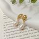 Venus | Gold Stamp Pearl Drop Earrings, Freshwater Pearls, 14K Filled, Vintage Bridal Bridesmaid Gifts