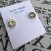 Kate Spade Jewelry | Kate Spade Gold Tone Signature Rhinestone Crystal Stud Earrings | Color: Gold/White | Size: Os