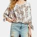 Free People Tops | Anthropologie Free People Keepin On Floral Flowy Oversized Tunic Top Size Medium | Color: Cream/Pink | Size: M